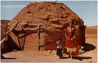 Navajo Woman Child Sheep