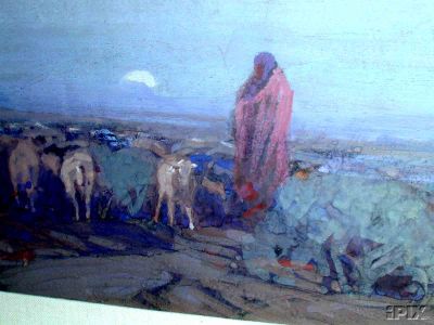 Navajo Woman with Sheep