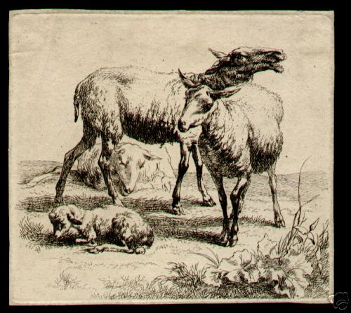 Nicolaes Berchem Three Sheep and a Lamb