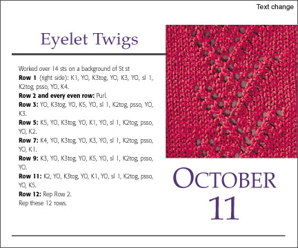 Oct 11 Eylet Lace Knit