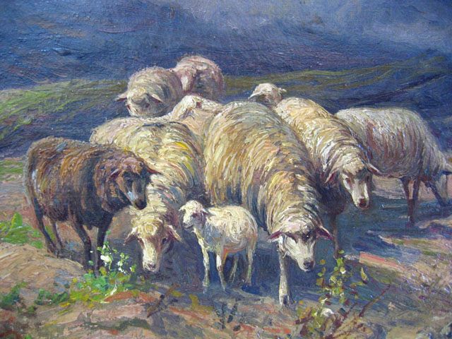 Oilpaintingflockofsheep3