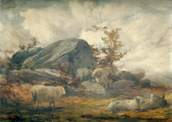 Old Sheep Painting