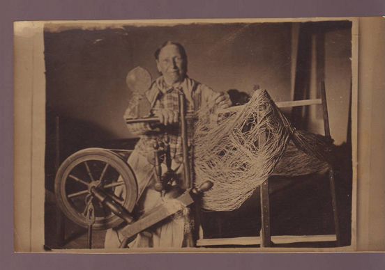 Old Woman with a Flax Wheel