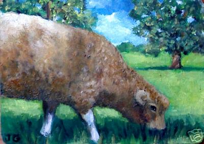 Original Oil Grazing Sheep