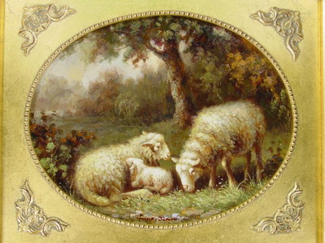 Oval French Sheep Family