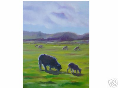 Pastoral Grazing Sheep