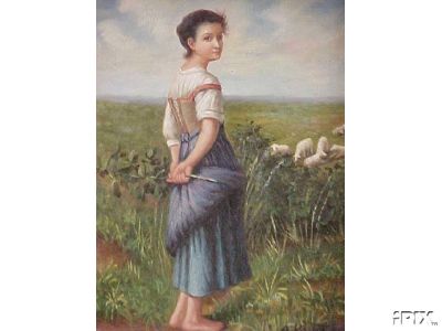 Peasant Girl with Sheep