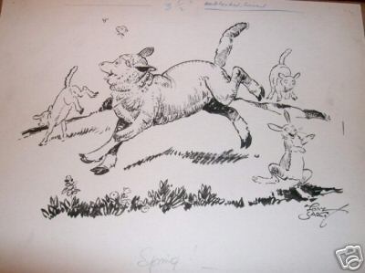 Pen and Ink Tony Sarg Illustration Sheep Spring75 1