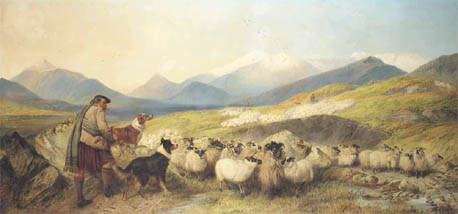 Richard Ansdell Sheep Gathering in Glen Spean