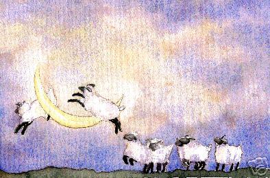 Seven Sheep Over the Moon