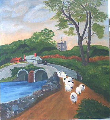 Sheep After Bridge Crossing