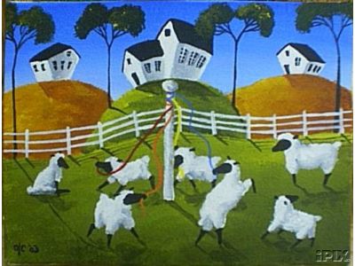 Sheep Arornd the Maypole