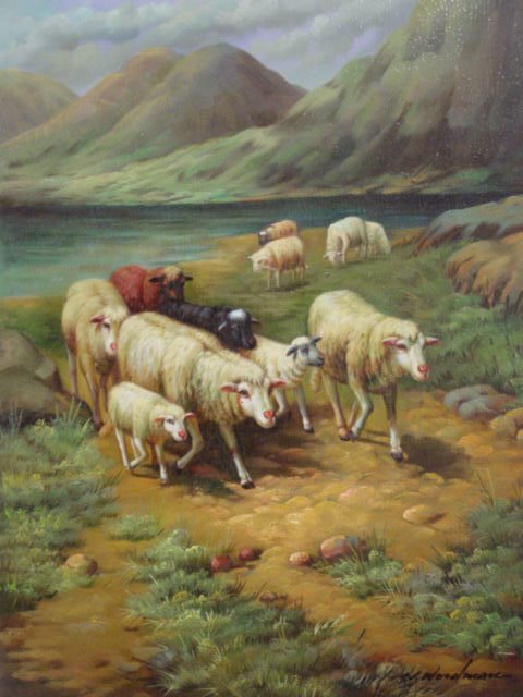 Sheep Coming Down the Mountain