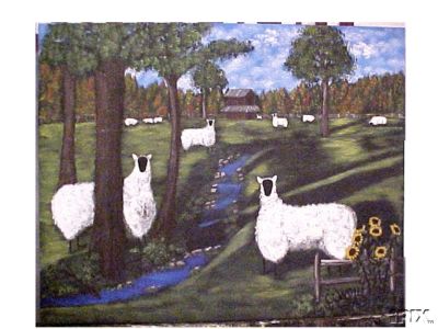 Sheep Down By the Creek