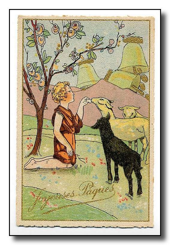 Sheep Fantasy Bells Easter Card