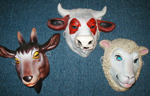 Sheep Goat Cow Masks