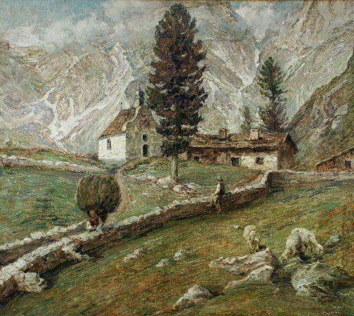 Sheep in Mountainous Area