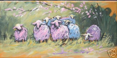 Sheep in Pastel Colors