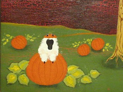 Sheep in Pumpkins