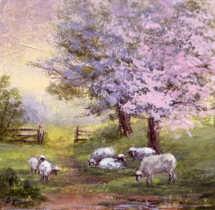 Sheep in the Orchard1