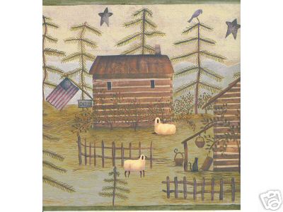 Sheep Log Cabin Primative