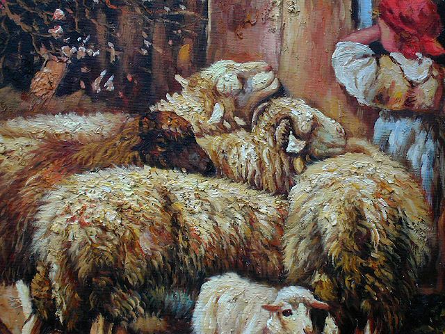 Sheep Oil Painting 1