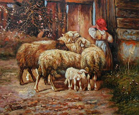 Sheep Oil Painting 3