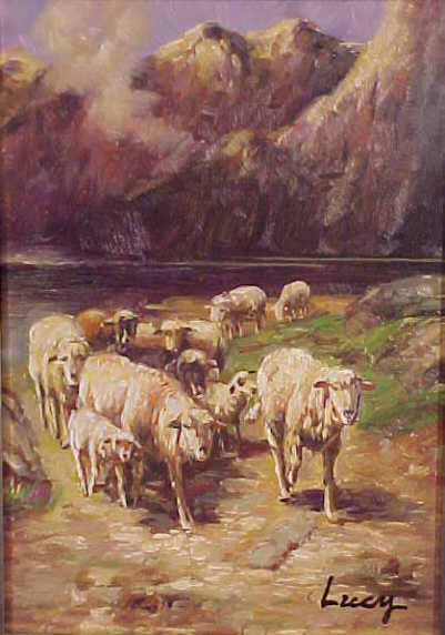 Sheep on a Mountain Pass