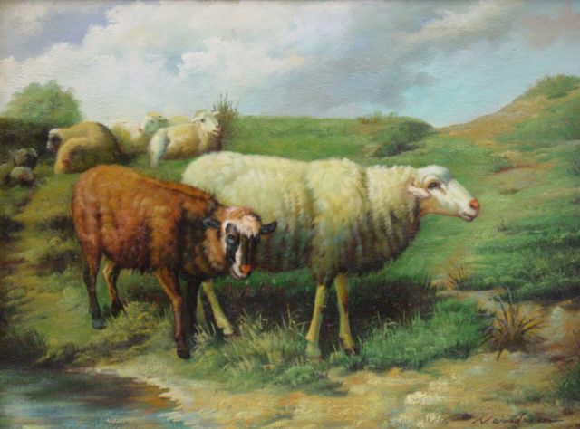 Sheep on Hillside