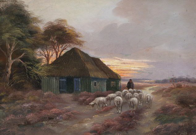 Sheep Proceeding to Pasture
