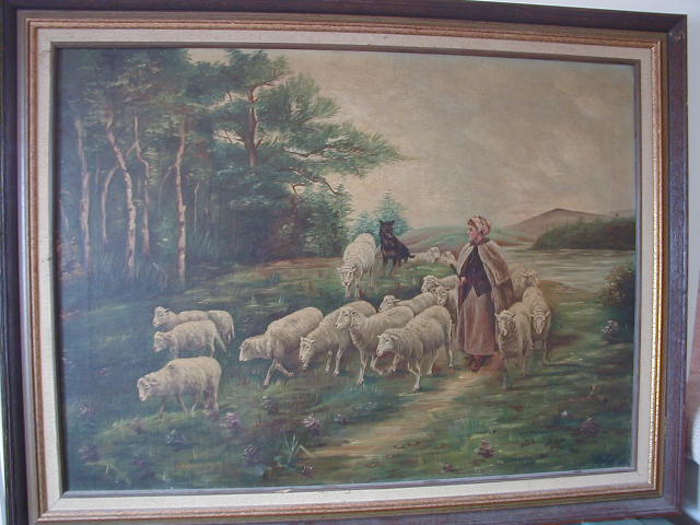 Sheep Returning From Pasture