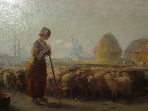 Sheep Shepherdess Holland