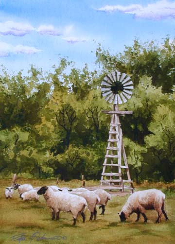Sheep with a Windmill