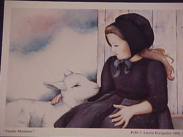 Sheep with Amish Girl