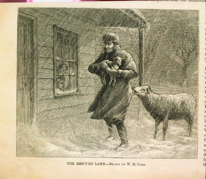 Shepherd with Lamb and Ewe Winter