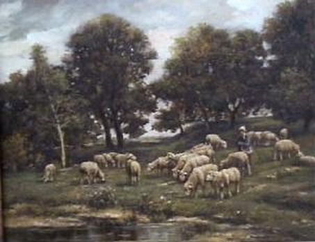Shepherd with Sheep 2