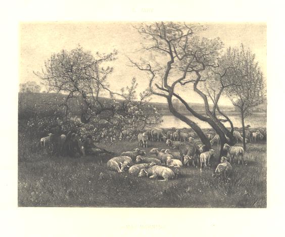 Shepherd with Sheep Resting