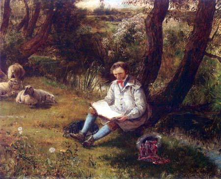 Shepherd with Sheep Resting B