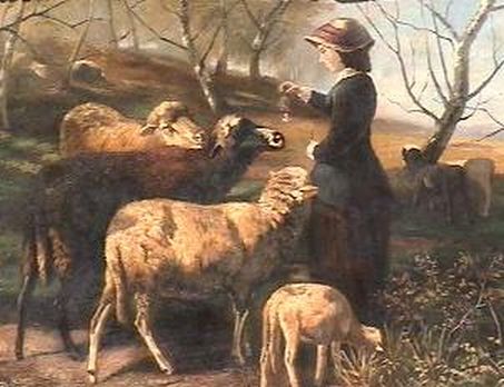 Shepherdess and Sheep 5