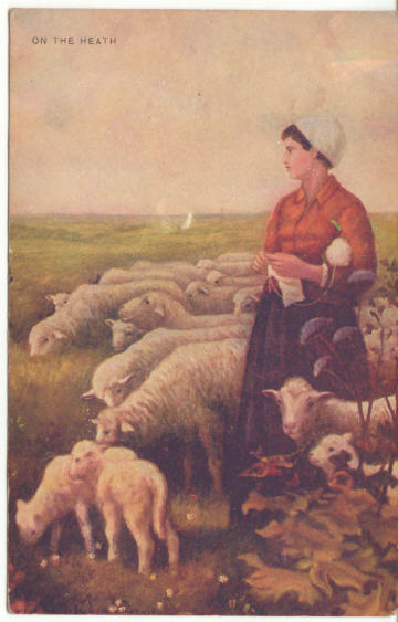 Shepherdess with Flock Knitting