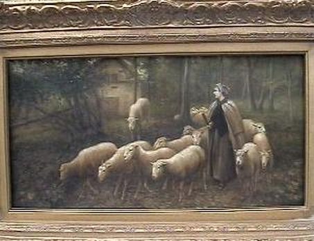 Shepherdess with Her Sheep