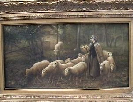 Shepherdess with Her Sheep