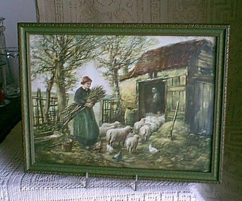 Shepherdess with Tiny Sheep