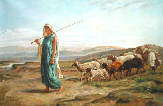 Shepherdess with Tunis