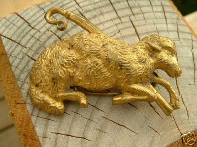 Shepherds Sheep Badge Brooch