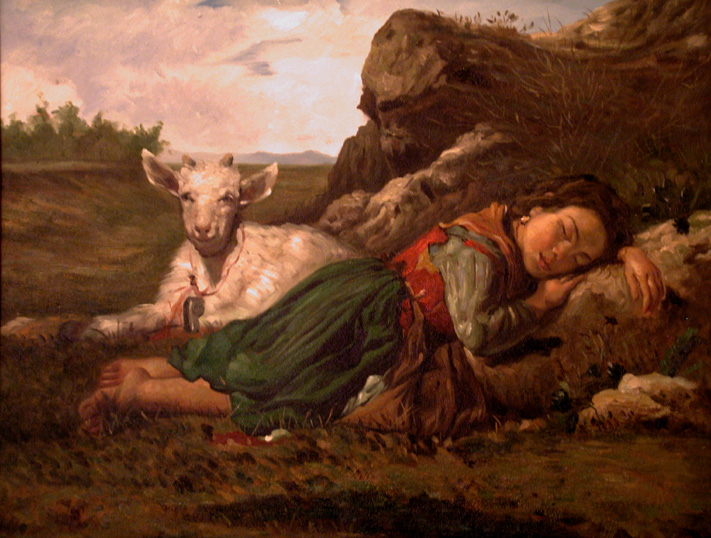 Sleeping Girl with Lamb