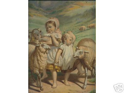Small Children with Sheep