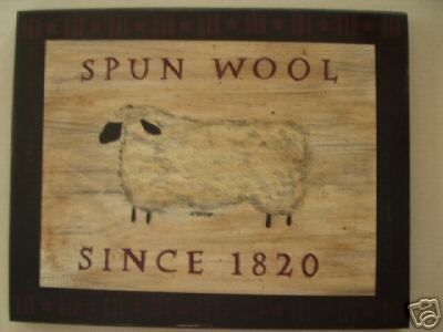 Spun Wool Sheep Sign