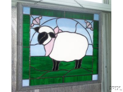 Stained Glass Sheep