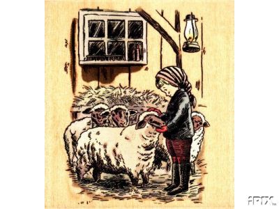 Tasha Tudor Girl with Sheep
